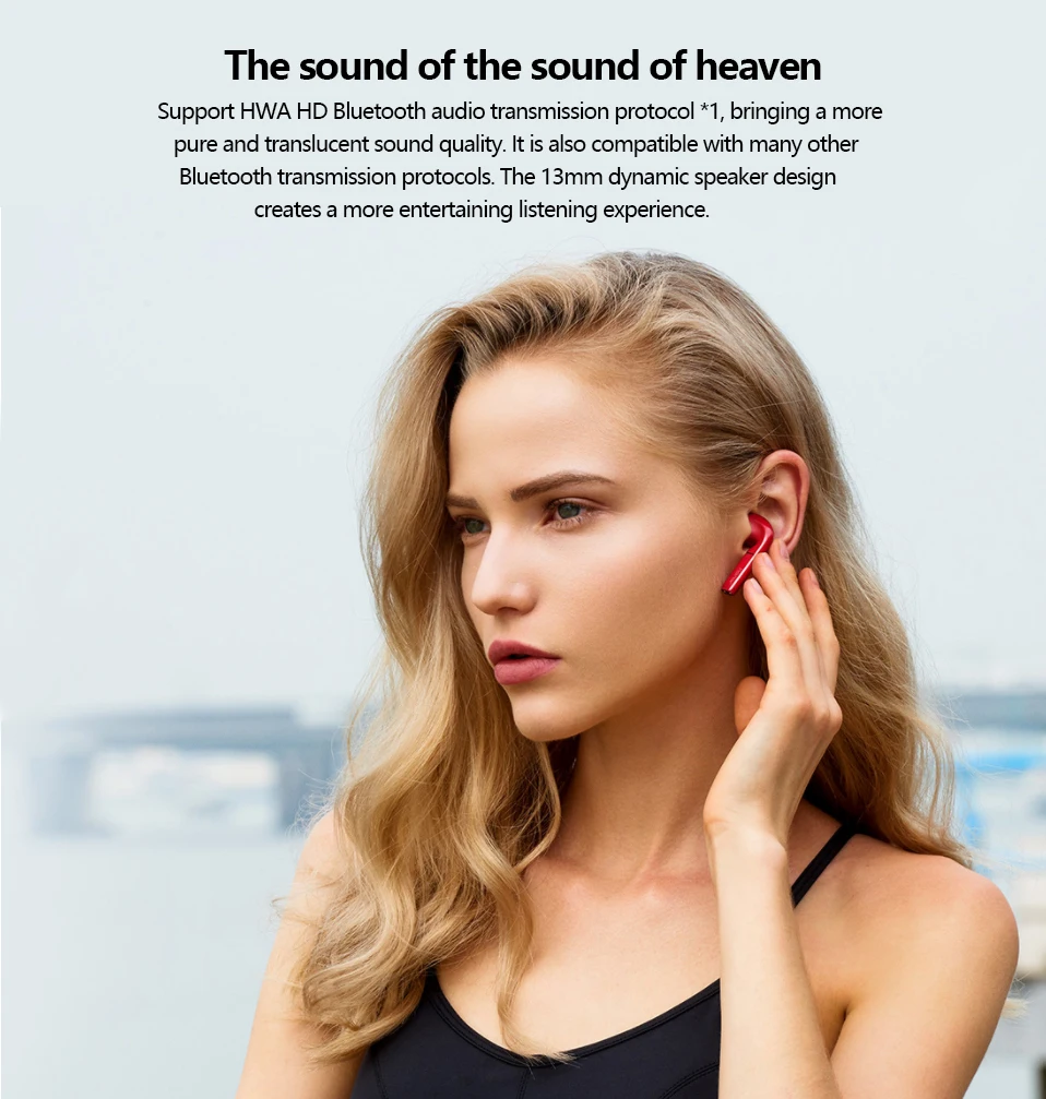 huawei Honor Flypods беспроводной Bluetooth 5,0 наушники с микрофоном Музыка Спорт Мода сенсорный гарнитура Handfree динамический