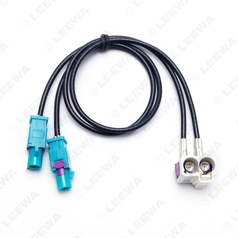 Адаптер радиоантенны LEEWA 5X OEM 2 мама-2 папа FAKRA II для VW Jetta/Golf MK5/MK6/Passat B6/B7/Tiguan