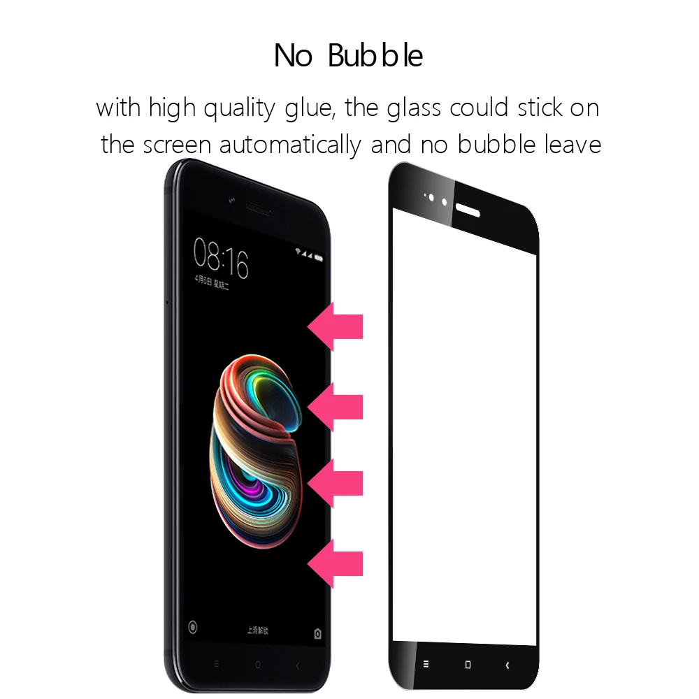 BUYFUN 9H закаленное стекло для Xiaomi Mi A1 чехол телефона защитное 2.5D Защита экрана XiaomiA1