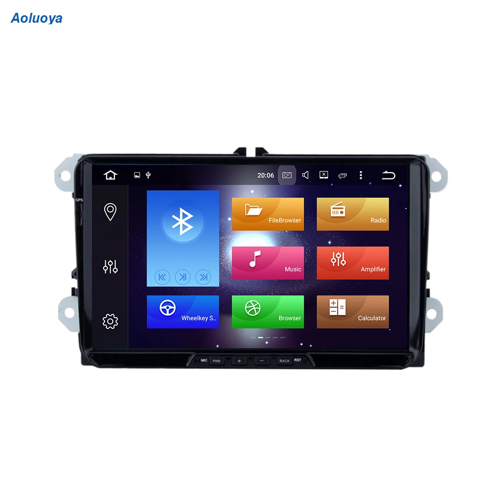 Aoluoya IPS 4 Гб ОЗУ 32 ГБ Восьмиядерный Android автомобильный DVD GPS плеер для Skoda VW Volkswagen golf 5
