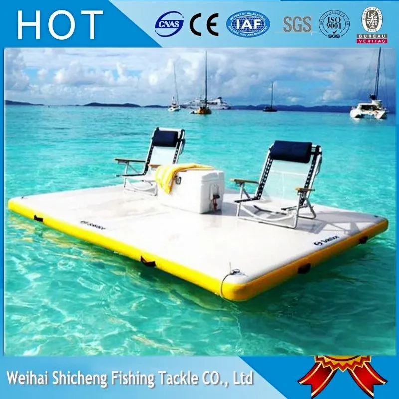 

High quality white&yellow inflatable in water/giant pool floats