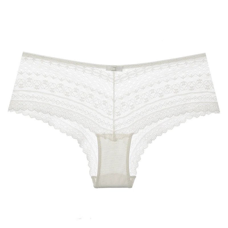 3pcs Off white Lilymoda, 3 шт., Новое поступление, сексуальные женские кружевные трусики, выдалбливают, высокое качество, нижнее белье, трусы для женщин, бесшовное белье, 3 цвета - Цвет: 3pcs Off white