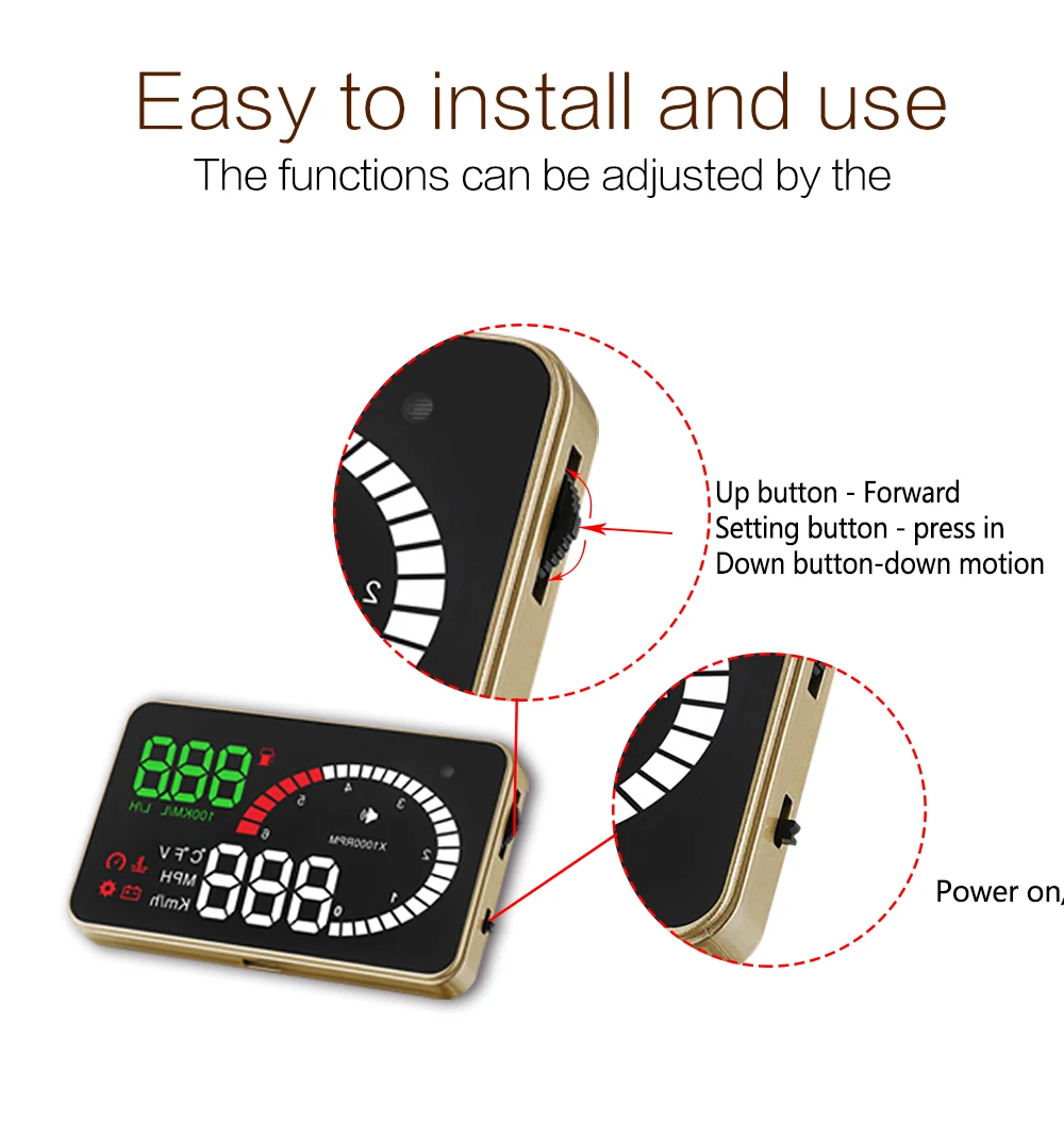 X6 HUD 3 дюймовый Автомобильный лобовый дисплей лобовое стекло проектор расход