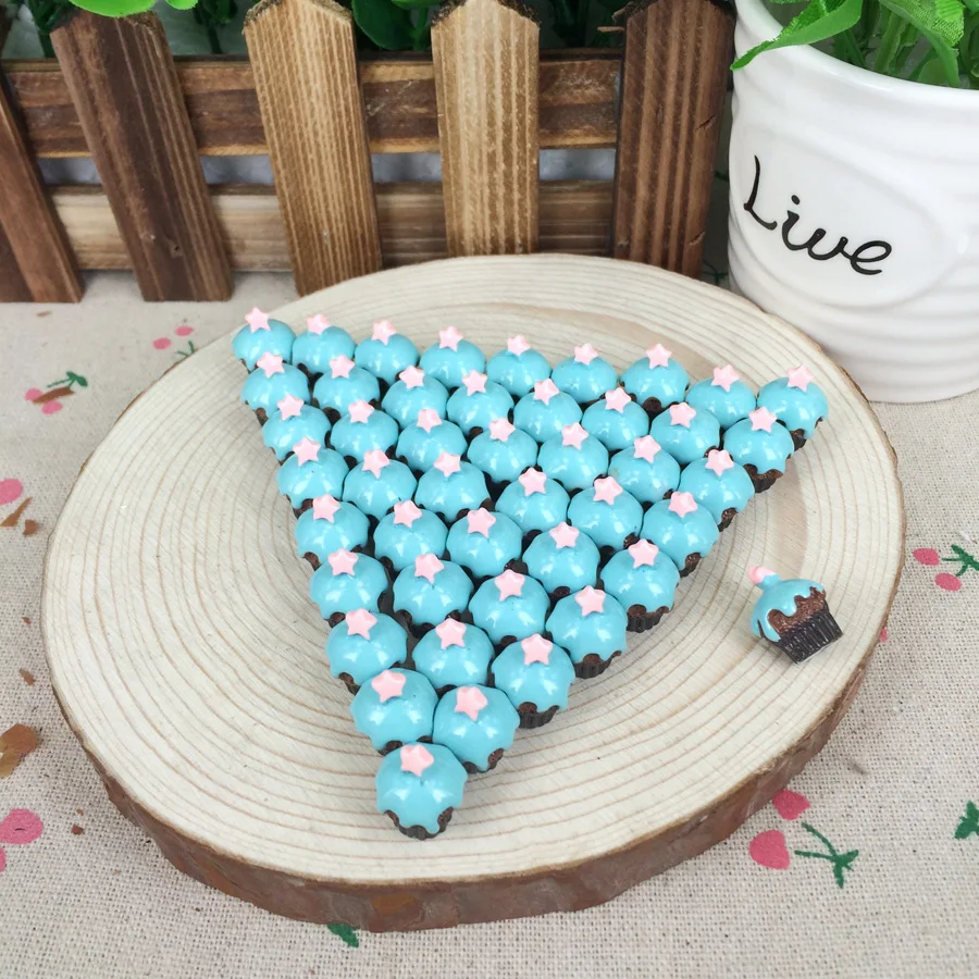 Кабошон из смолы в виде зеленого торта Поддельные искусственного Еда Kawaii плоские