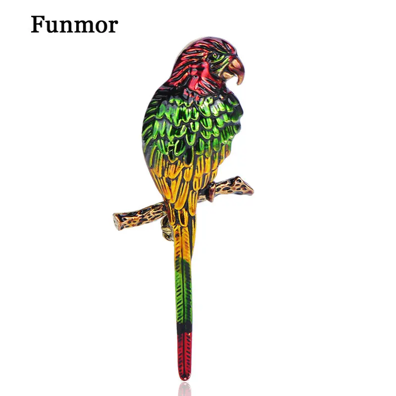 Женская брошь в форме птицы Funmor яркая эмалированная украшение для пальто и