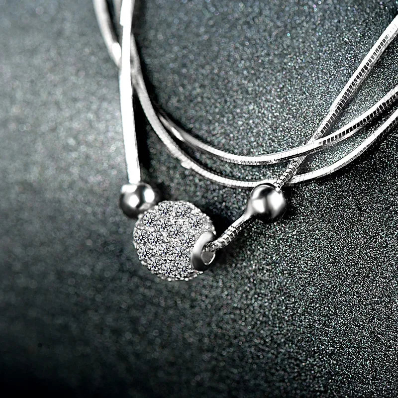 Подарок на день Святого Валентина браслет с белыми бриллиантами изящные женские