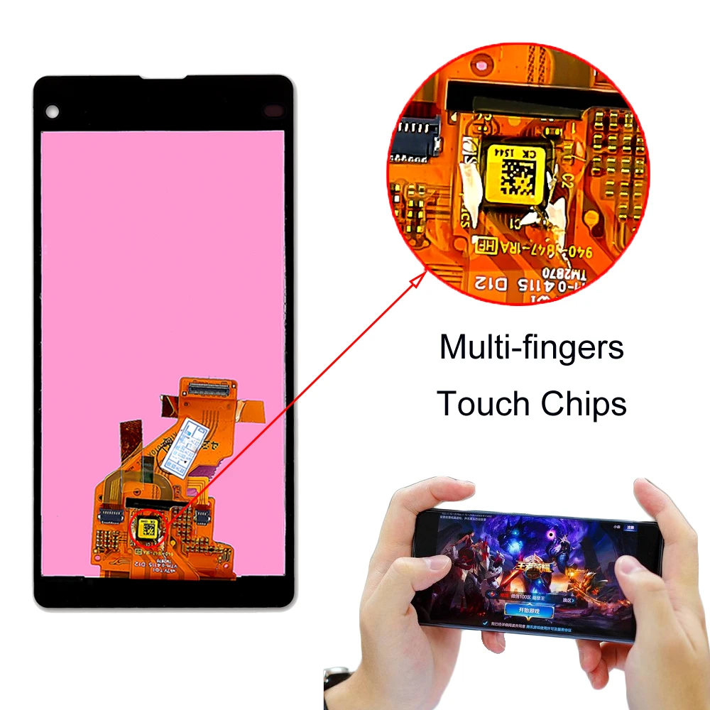 ЖК для SONY Xperia Z1 Компактный дисплей сенсорный экран с рамкой ЖК-дисплей mini D5503 |
