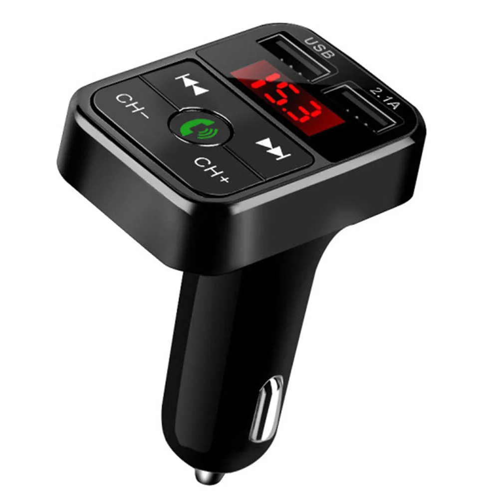 Гарнитура Bluetooth B2 Bluetooth Автомобильный fm-трансмиттер громкой связи Bluetooth Car Kit Музыка адаптер USB Зарядное устройство Mp3 плеер радиоприемники