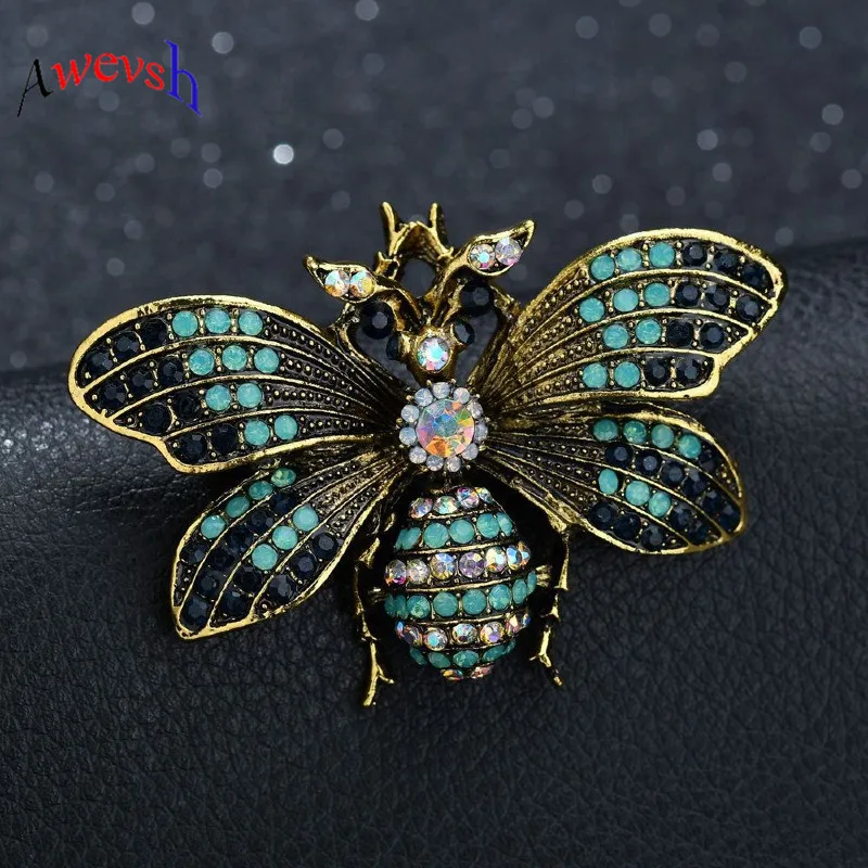 Awevsh Colorful Cute Butterfly Brooch Multiolor Crystal Rhinestone Brooches for Women Lady Fashion Jewelry Boutonniere | Украшения и
