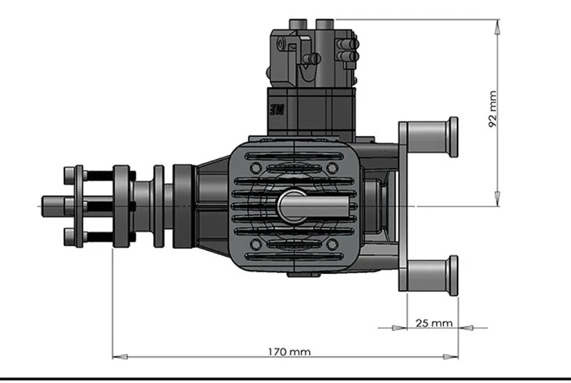 Бренд DLE 60 60CC двойной газовый двигатель для RC самолета Горячая, DLE60, DLE-60, DLE