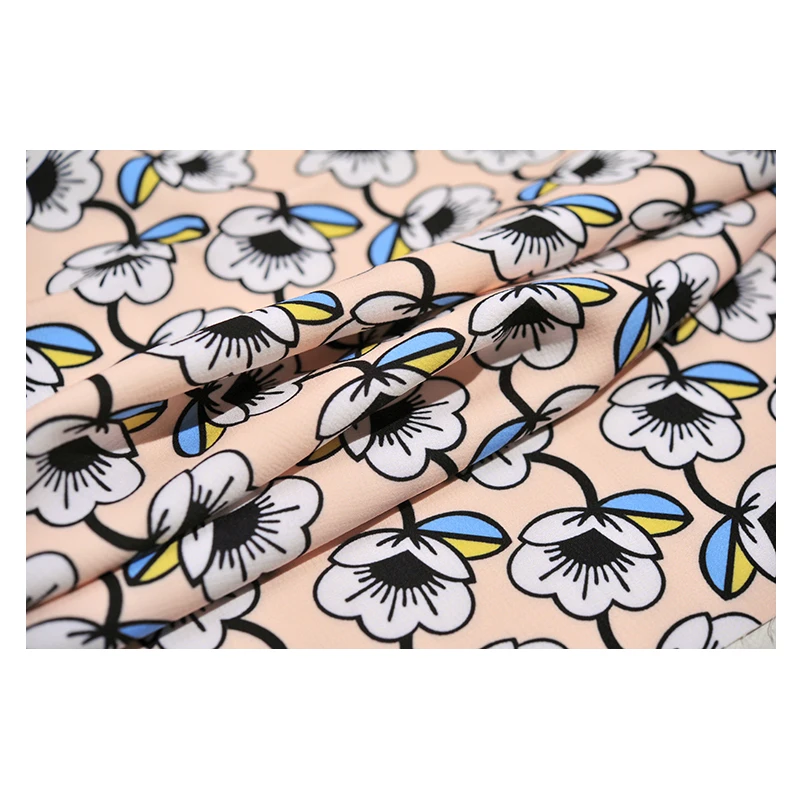 Цифровая печать модная ткань шифрование микро эластичный тяжелый креп одежда