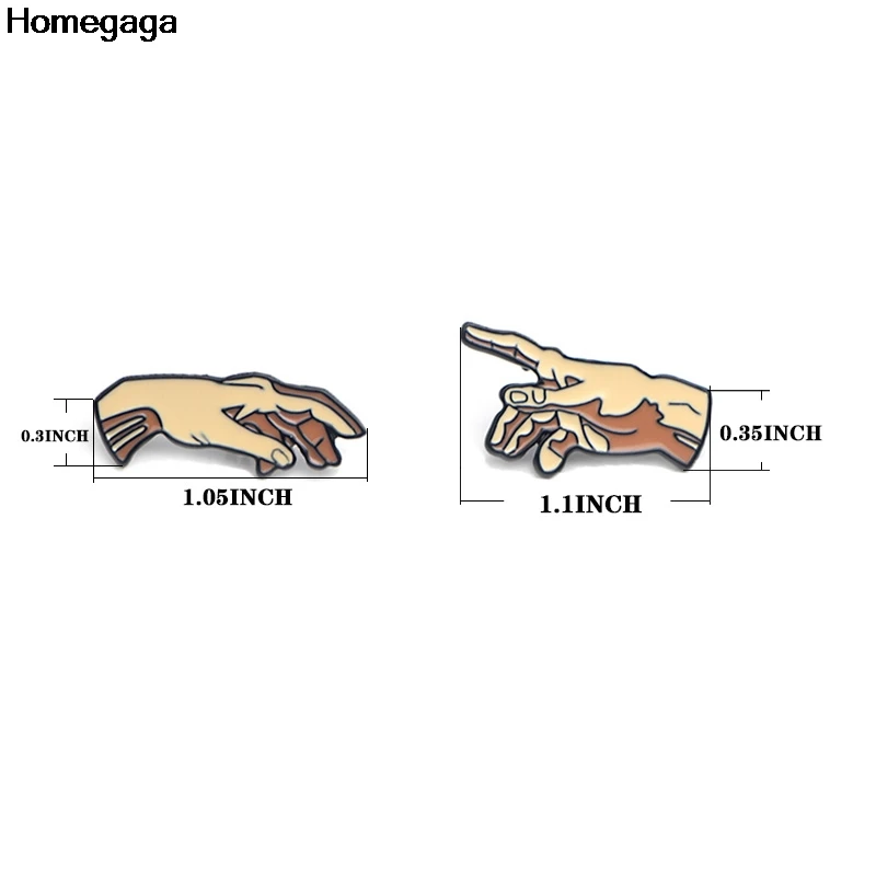 Homegaga 2 шт./компл. создание Adam цинковый значки para рубашка сумка Одежда Кепка броши для обуви значки медали украшения D2077