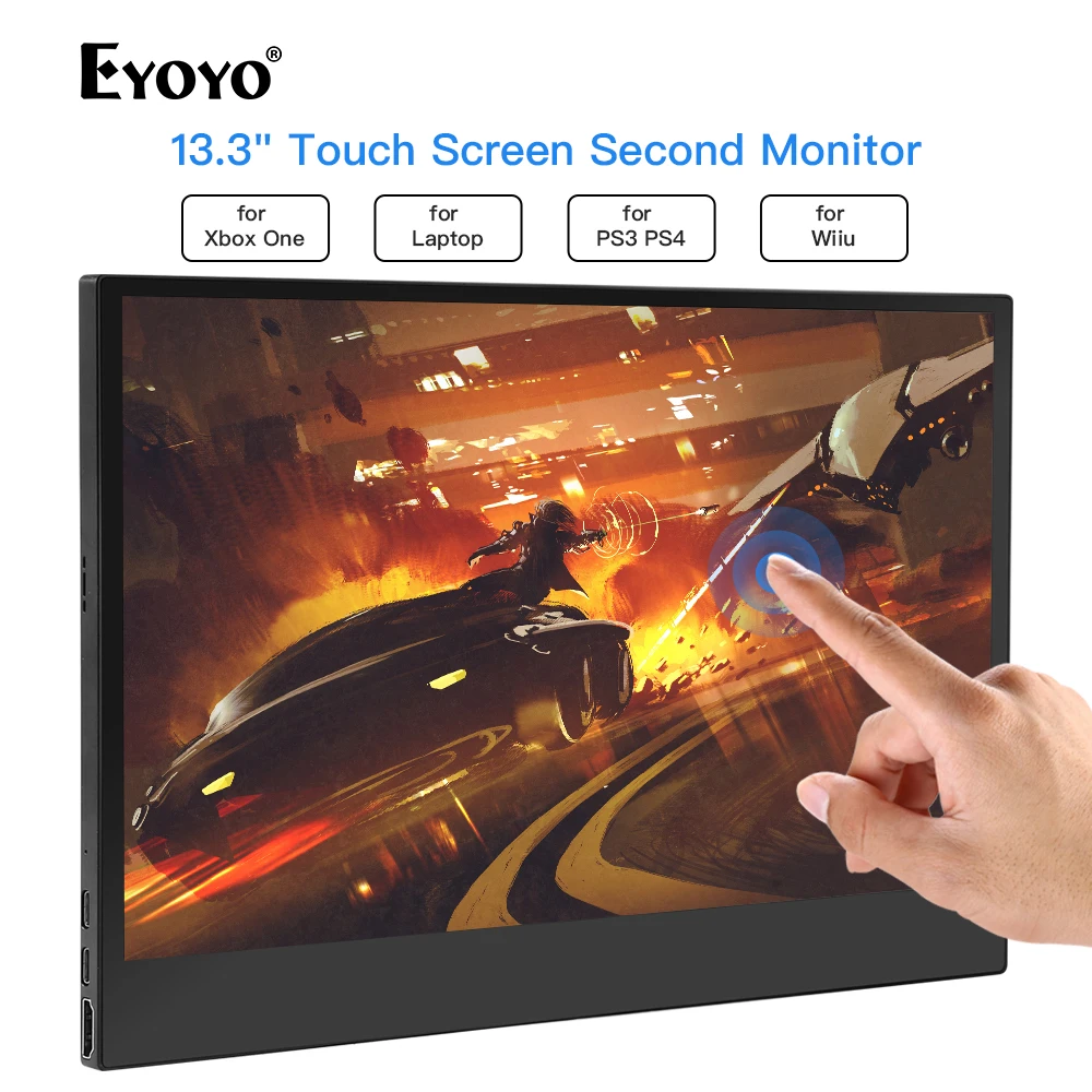 Eyoyo 13," Портативный 1920x1080 ips игровой монитор, совместимый для игровых консолей PS3 PS4 WiiU переключатель USB монитор Мини ПК ноутбук