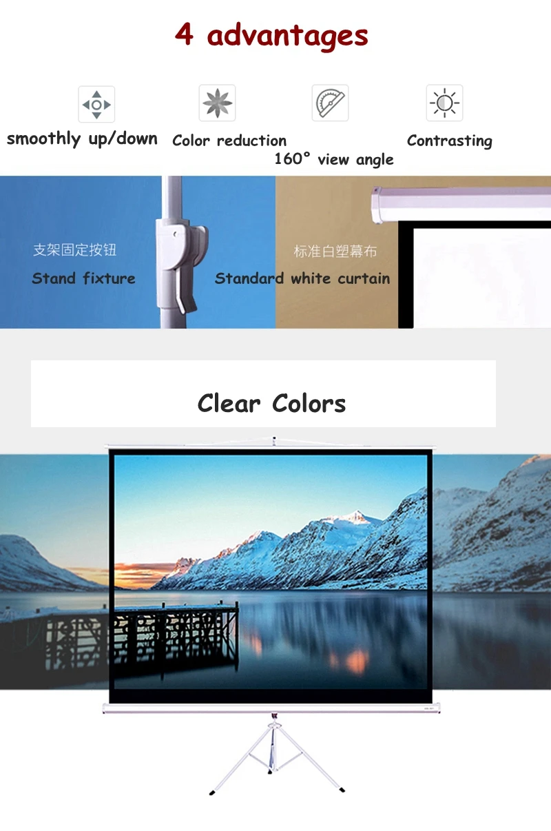 Deli 50490 8"(1640x1230 мм) 4:3 Проекционные занавески для строительных лесов для конференц-зала напольные Проекционные занавески 84" белые занавески