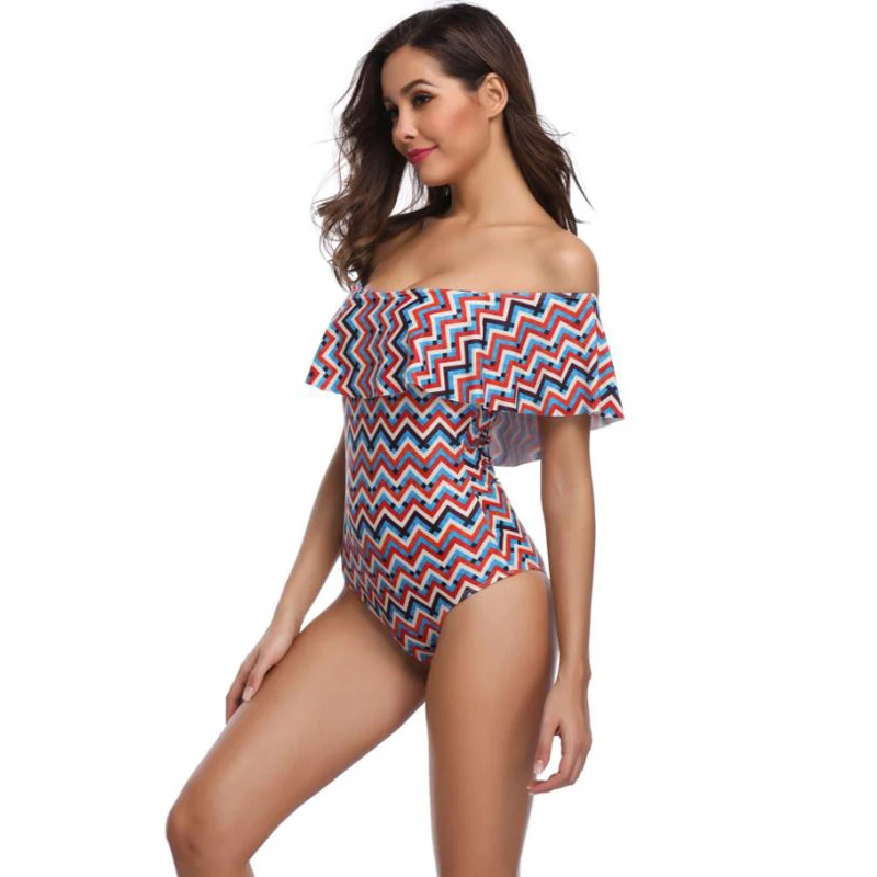 A&ampJ Sexy One Piece Swimsuit Women 2019 Summer Beachwear off Shoulder SJ 1949 | Спорт и развлечения