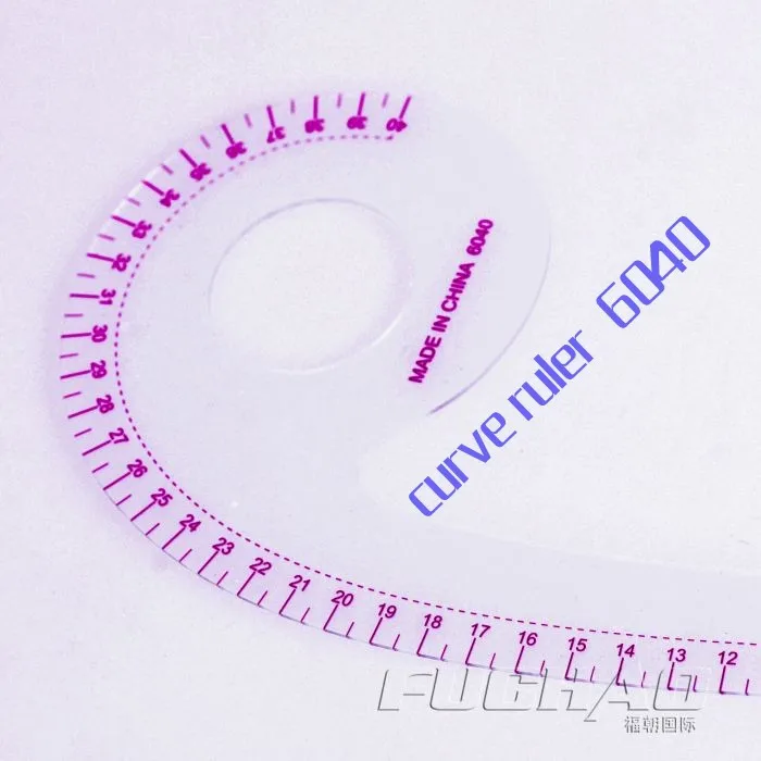 Пластиковая изогнутая линейка специальная для одежды 6040 40 используемая