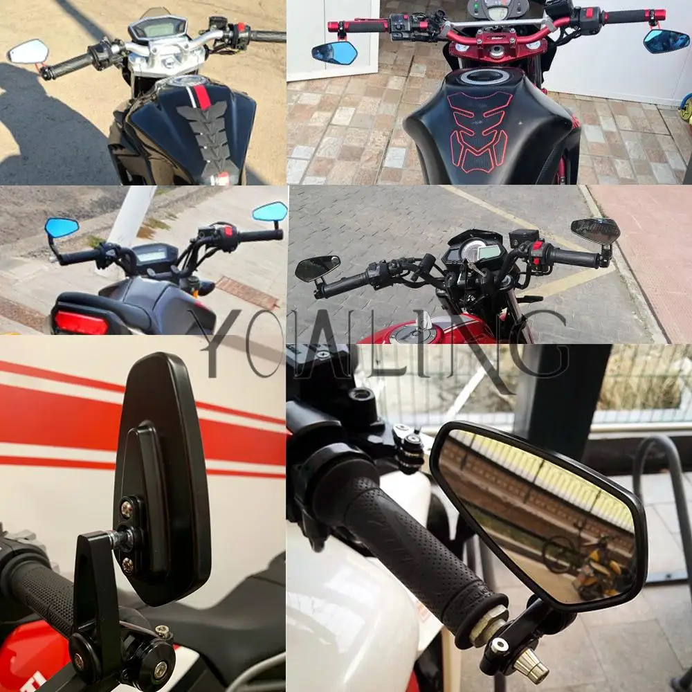 Мотоциклетные зеркала заднего вида 7/8 &quotРучка Бар Конец мотоцикла боковое
