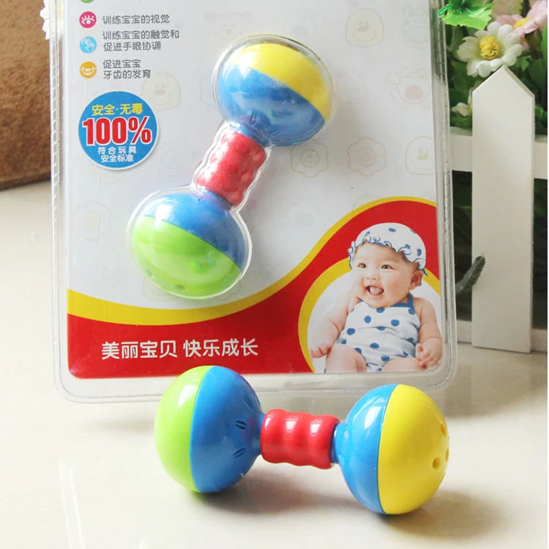 Детская игрушка погремушки колокола встряхивающие гантели телефон 0 12 месяцев|baby