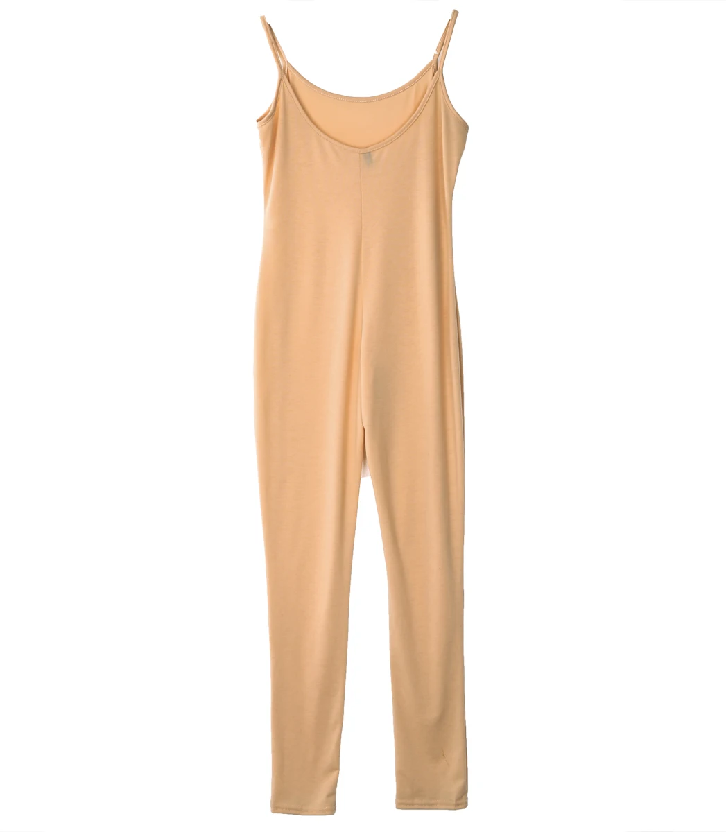 Сексуальный Женский Повседневный однотонный комбинезон без рукавов на тонких