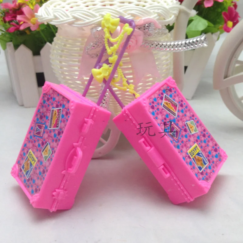 

80PCS/LOT Wholesale Dolls Accessories Baggage Travel 1/6 Doll Luggage