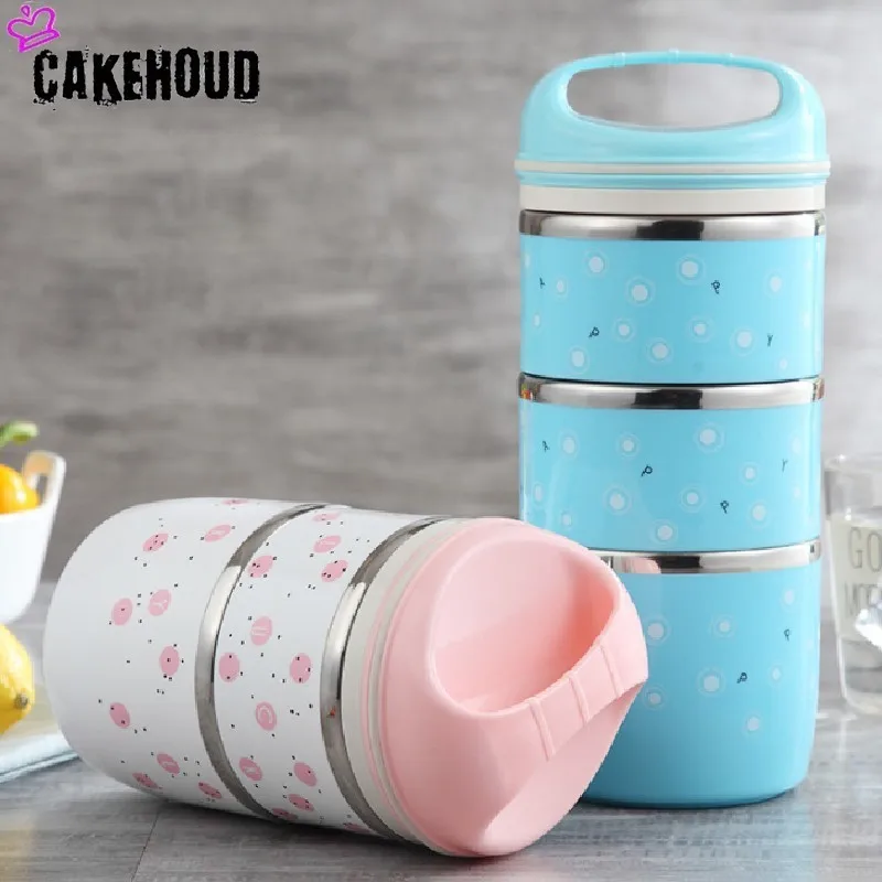 CAKEHOUD Кухня Портативный Нержавеющая сталь Коробки для обедов многофункциональный изоляции barreloutdoor пикника путешествия с многослойным покрытием Коробки для обедов