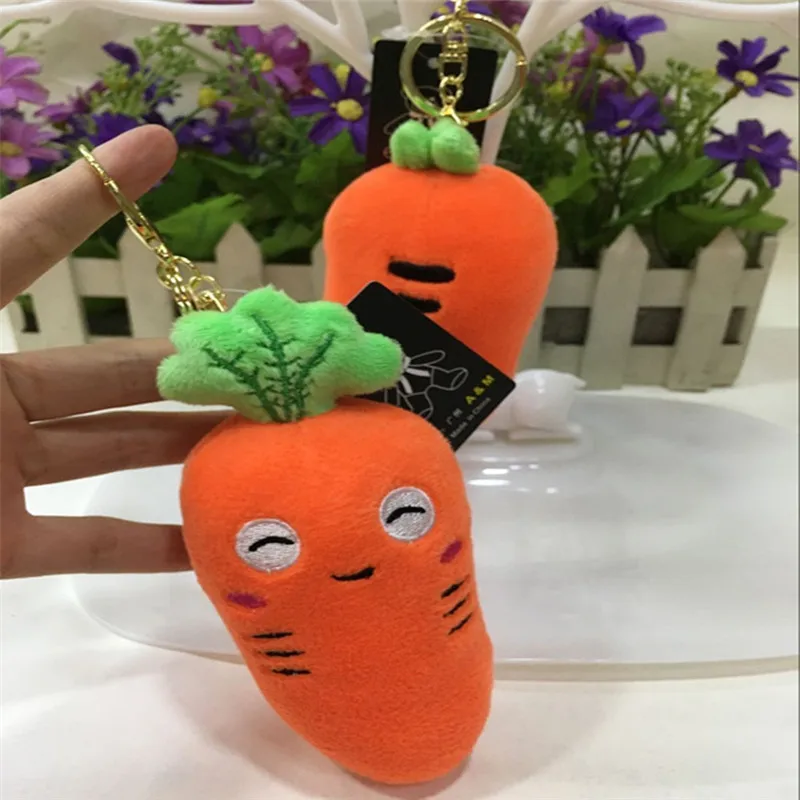 10cm Creative Carrot Keychain Soft Radish Plush Scented Doll Couple Gift |