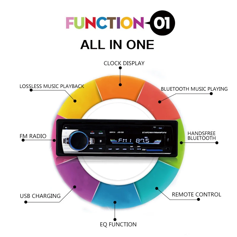 Car Audio Bluetooth fm-передатчик Зарядное устройство Автомобильный MP3-плеер радио тюнер Aux