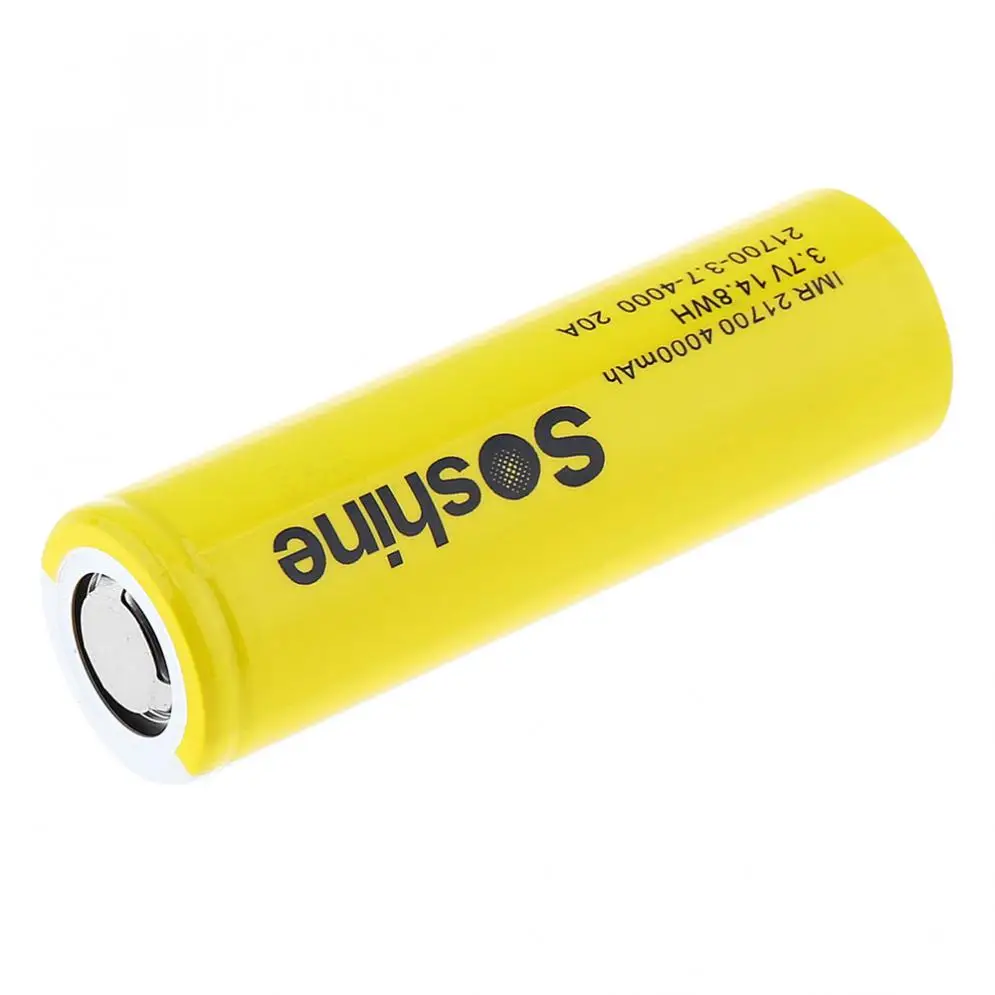 Soshine IMR 21700 3 7 V 14.8WH 20A 4000 мА/ч литий-ионный аккумулятор Перезаряжаемые Батарея для
