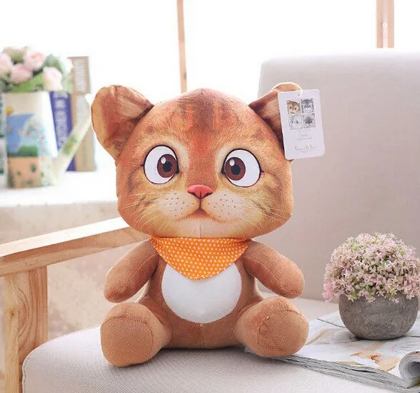 Yellow cat 20 см 3D игрушки для кошек Kawaii Плюшевые Животные Кошки куклы игрушки подарки - Цвет: Yellow cat