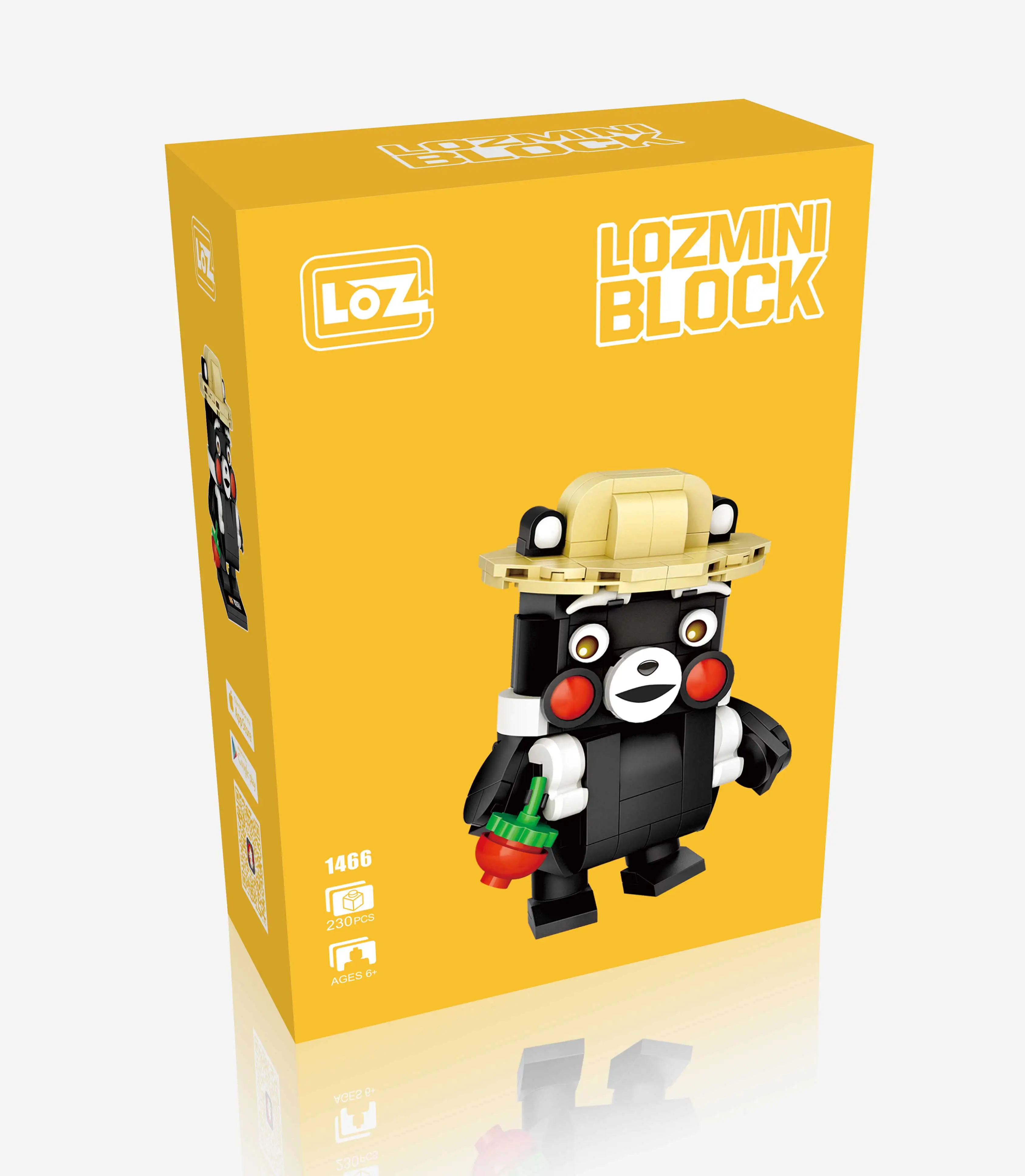 1466 with box Мини Qute LOZ Тоторо медведь kumamoto Щелкунчик король сяоми брикхедз пластиковые строительные блоки фигурки развивающие игрушки - Цвет: 1466 with box
