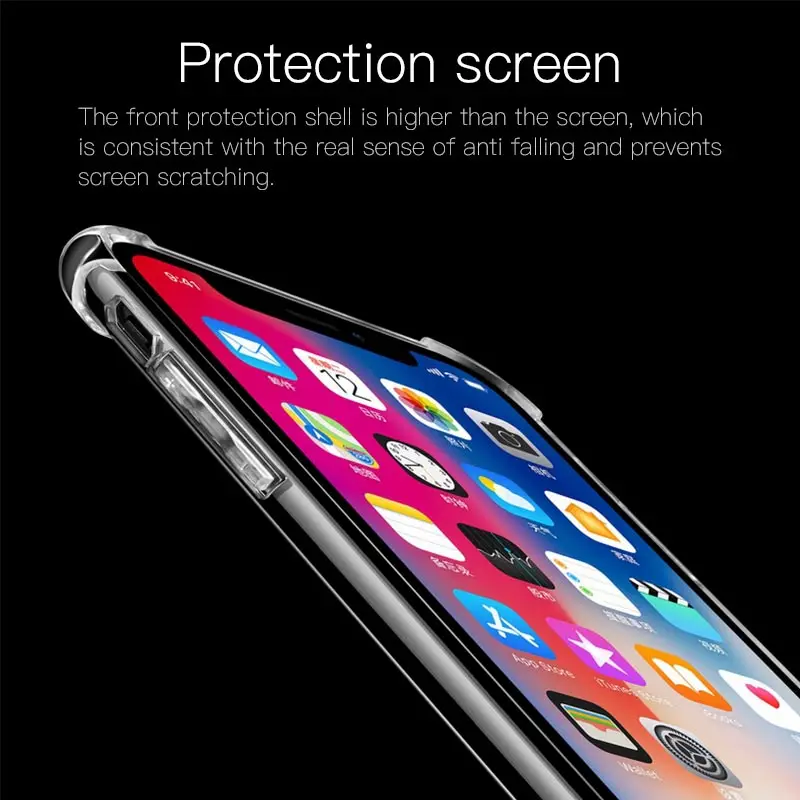 Soft Case for iPhone X XS 11 Pro Max XR Cases Shockproof TPU Mirror Back Cover 7 8 Plus 6S 6 Coque |