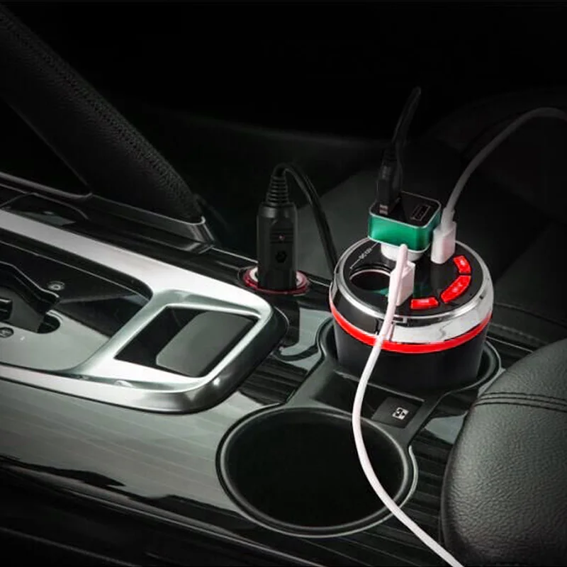 Bluetooth FM передатчик автомобиля музыкальный MP3 плеер Hands Free Car Kit подстаканник