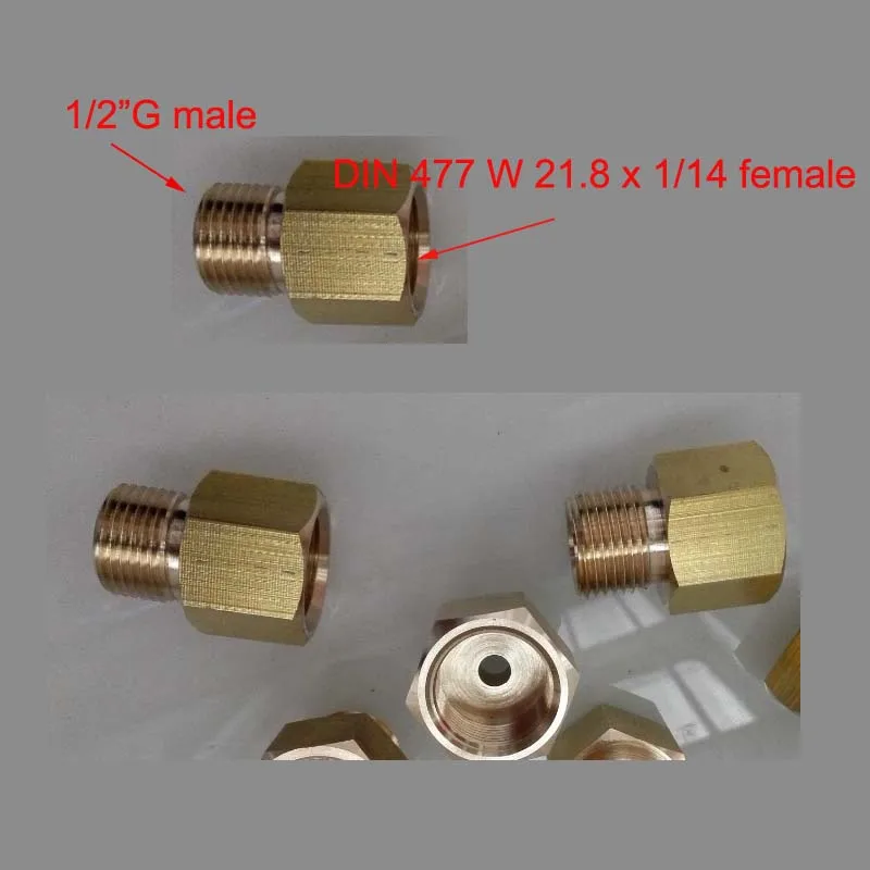 connector 1 Homebrew CO2 разъем регулятора, 1/" G или 5/8" G штекер для DIN 477 Вт 21,8x1/14 для CO2 регулятора пива - Цвет: connector 1