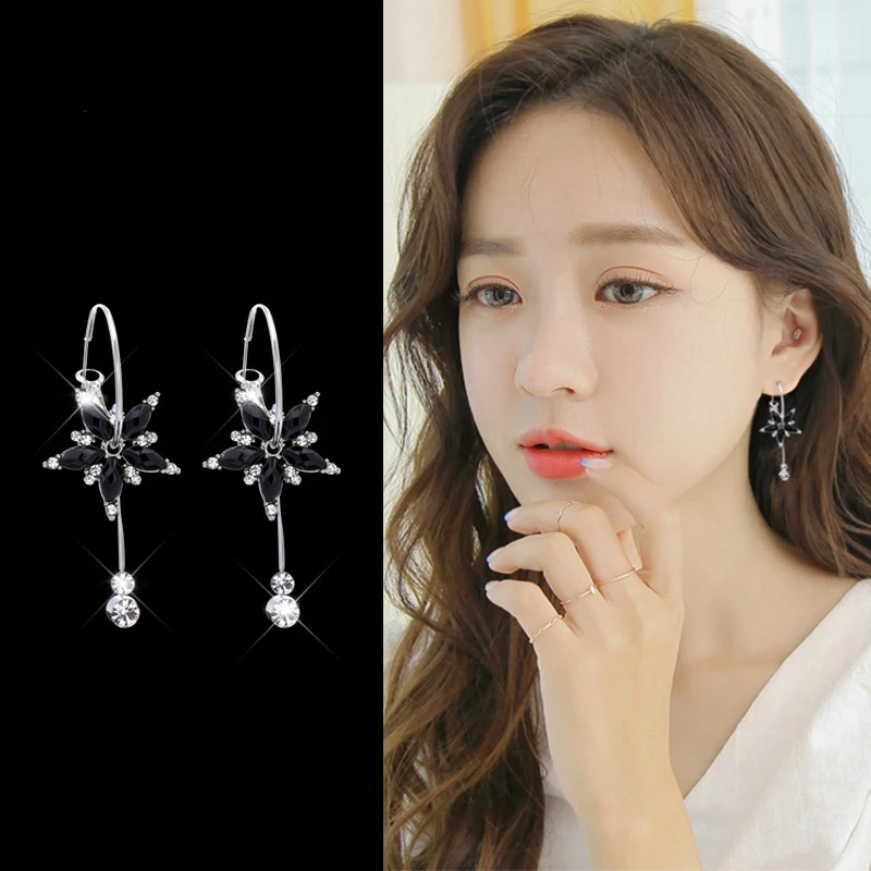 Женские длинные серьги кисточки в виде цветка|Серьги-кольца| |