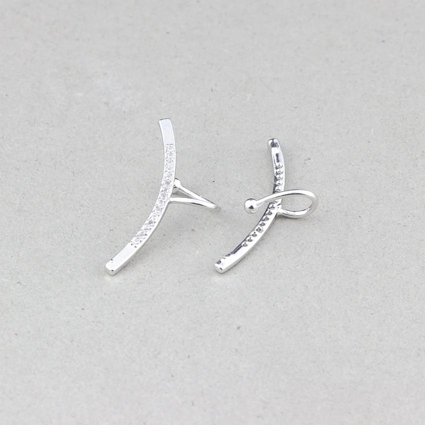2017 Dainty Statement Earrings For Women Ear Cartilage Cuff jewelry Boucle D'oreille Zircon Curved Bar Line Jacket | Украшения и