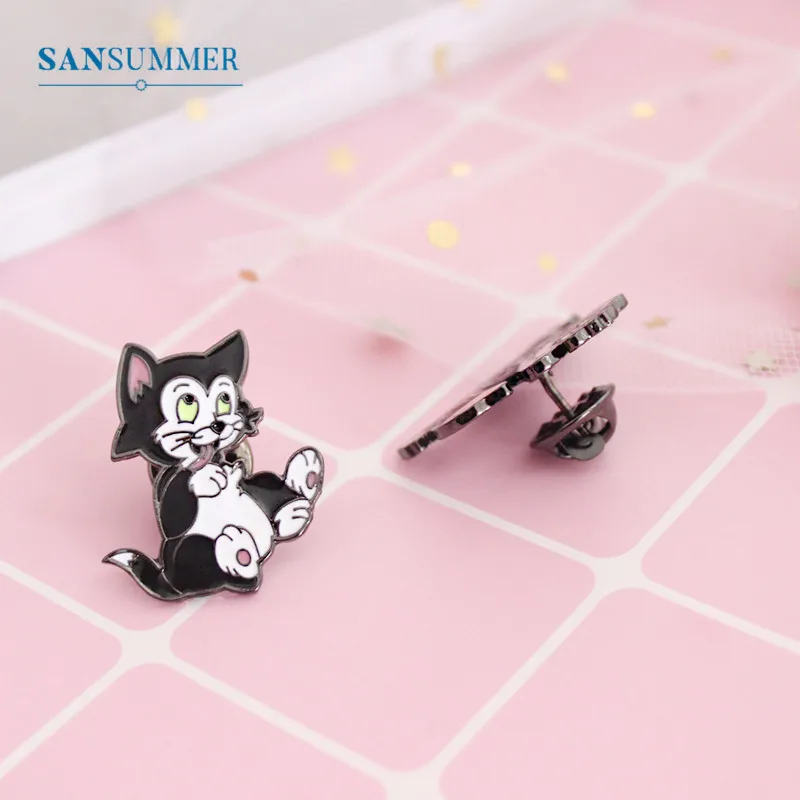 Женская Брошь в виде мультяшного кота SANSUMMER брошь капли смешная серия украшений