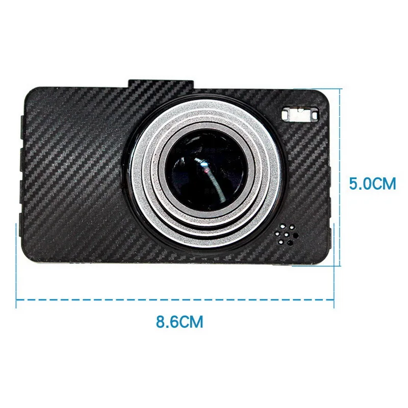 TOSPRA 3-дюймовая Автомобильная DVR камера Dashcam циклический рекордер Full HD видео