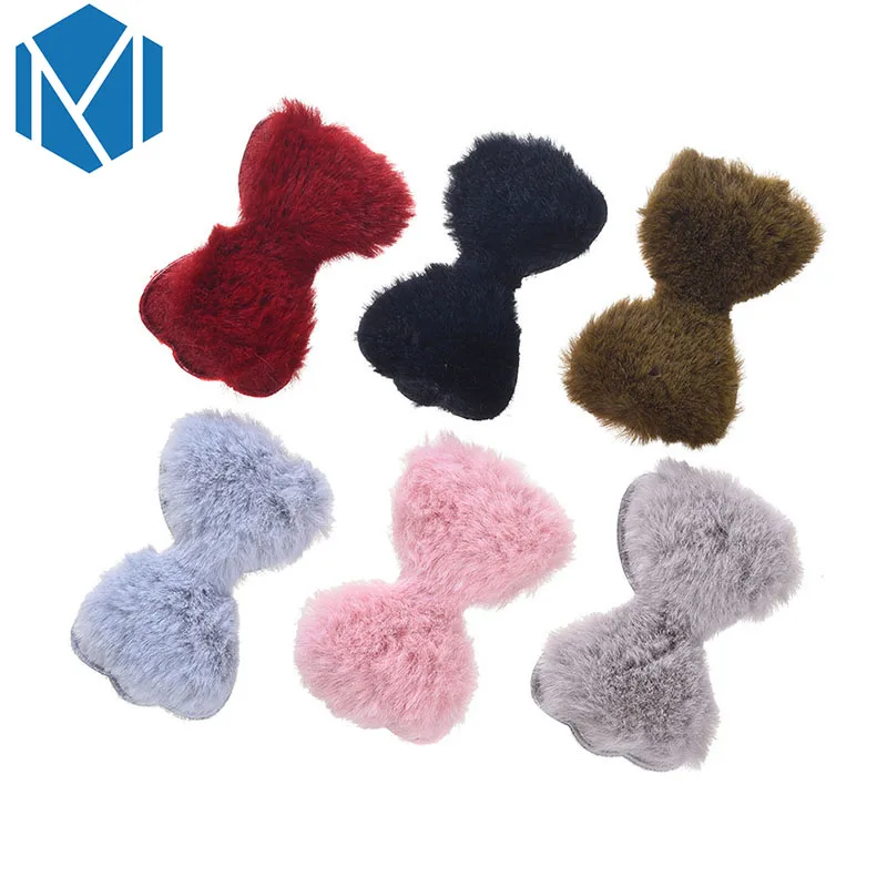 M MISM/1 пара модные зимние детские заколки с бантом для девочек милые однотонные