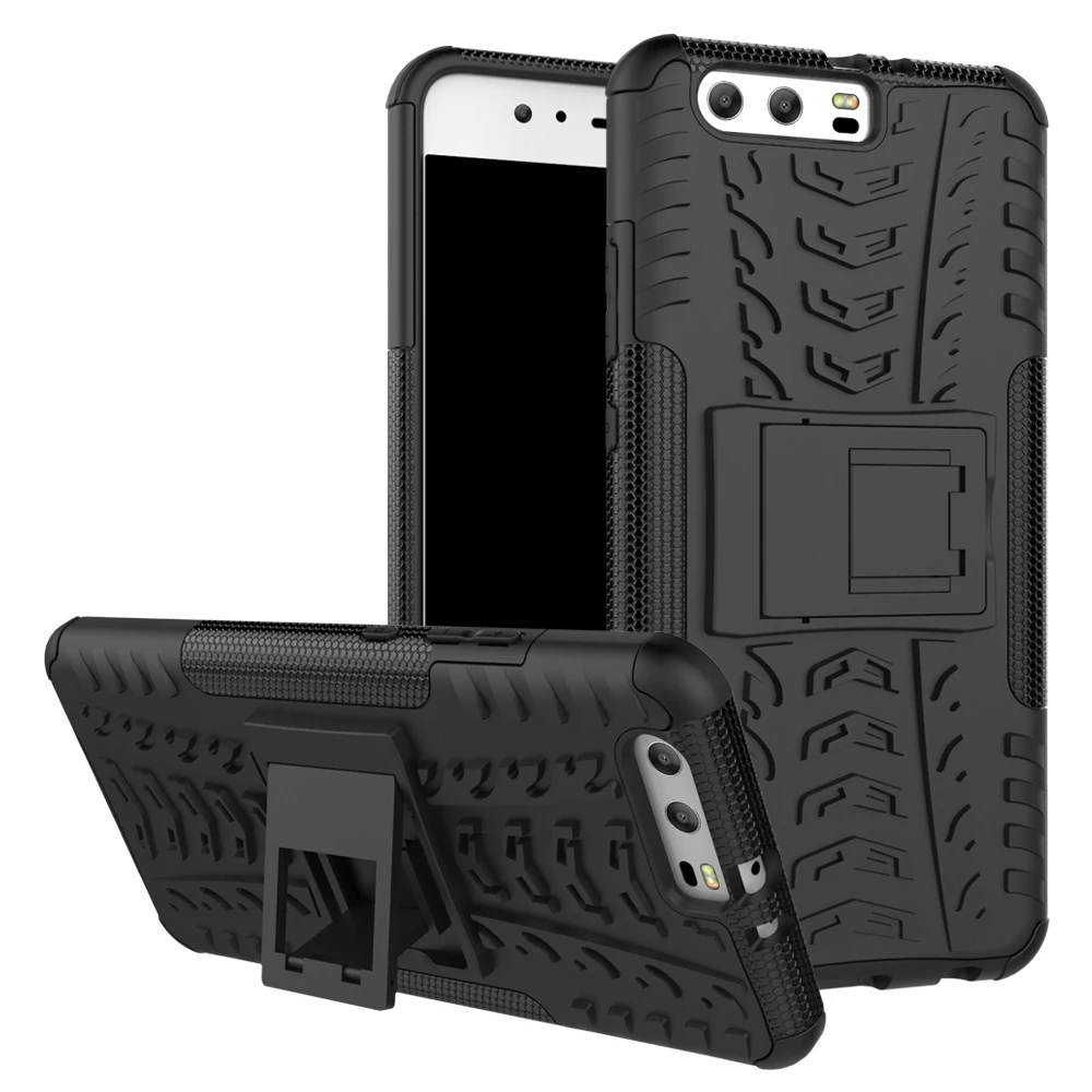 For Huawei P10 / Plus Tough Impact Case Heavy Duty Armor Hybrid Anti-knock TPU Silicon Hard Back Cover |