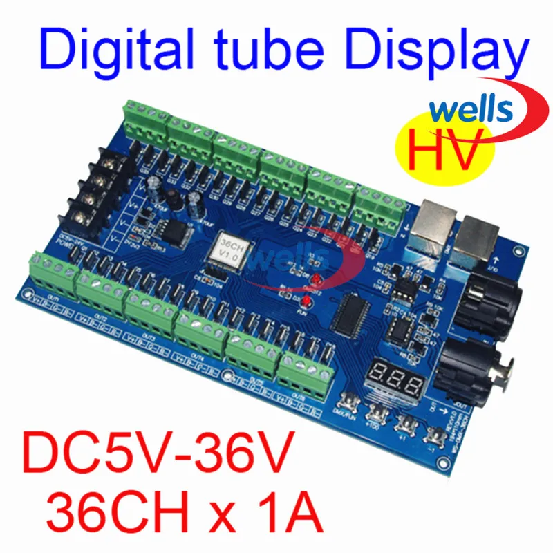 

36CH DMX512 , DC5 ~ 36V MAX 3A XRL 3pin , RGB