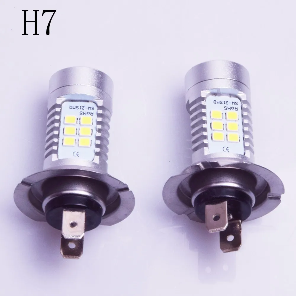 2X H7 H4 H1 H8 H11 9005 9006 H16 H3 светодиодный 21SMD 3030 чип 6000k 1200LM Luminoso Eccellente Bianco Nebbia Luci di руководство Lampade