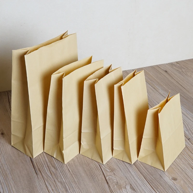 

15*9*28cm 30Pcs/Lot Brown Kraft Paper Bag Gift Food Bread Candy Party Packaging Package Bag For Sandwich Hamburger Dessert Nuts