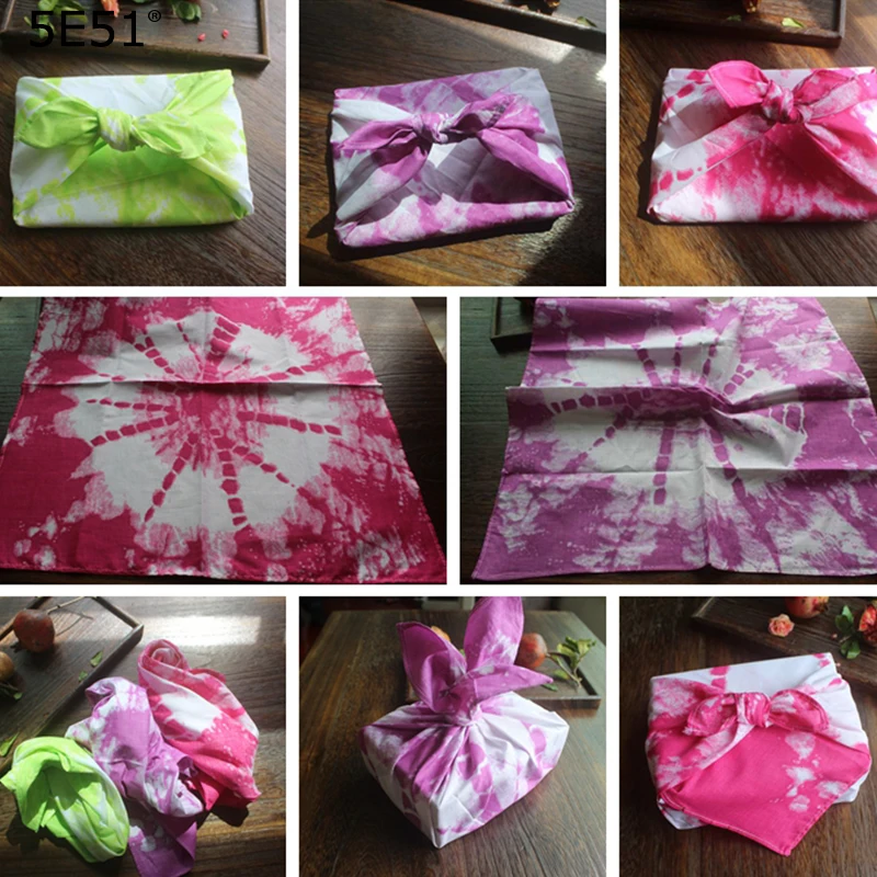 

Японский носовой платок furoshiki хлопок/цветочный принт в японском стиле 55 см/много применений
