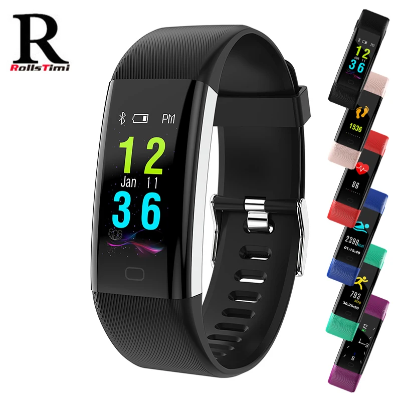 RollsTimi Bluetooth умные часы с функцией мониторинга сердечного ритма для Android iOS USB