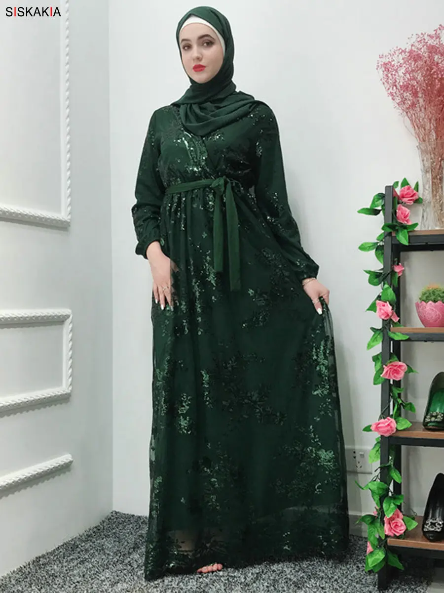 Модная мусульманская абайя платье металлический цвет высокого класса Кружева Горячая печать Дубай халат арабский ислам элегантное вечернее платье осень