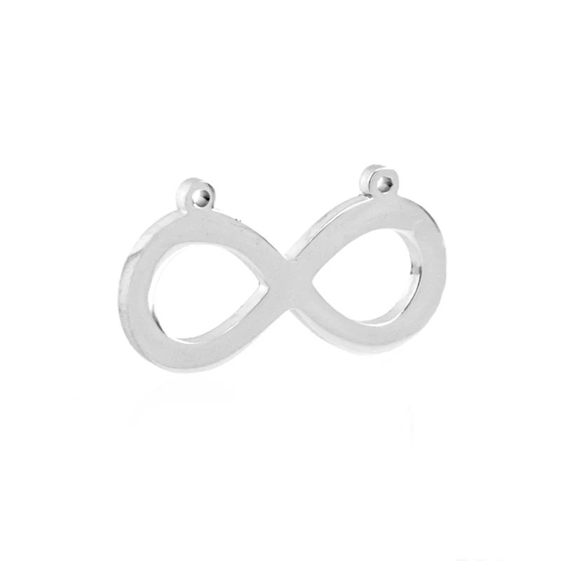 

100% Stainless Steel Infinity With 2 Loops Blank Pendant Both Sides Mirror Polished High Quality Pendant Wholesale 100pcs