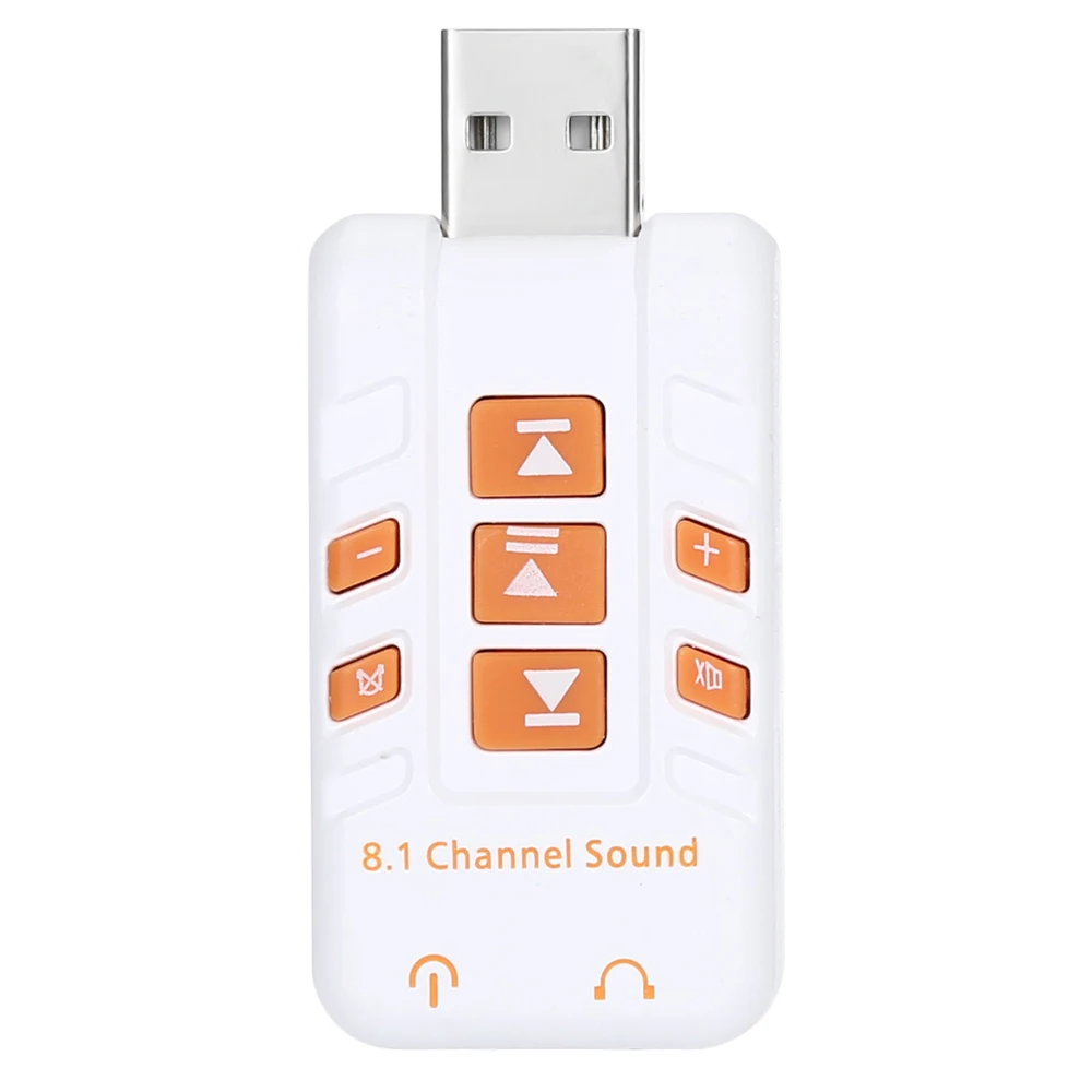 Оригинальное антимагнитный Внешний USB звуковая карта 8.1 адаптер 3D Аудио микрофон