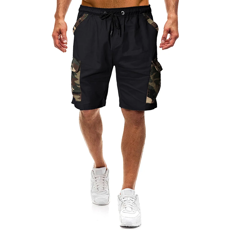 PADEGAO Brand High Quality Summer 2019 New Men's Fashion Leisure Comfort Camouflage Stitching Tie Belt Tool Shorts | Мужская одежда