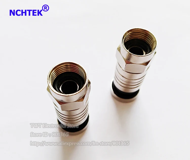 NCHTEK RG6 коаксиальный компрессионный кабель стандартный разъем для телевизора
