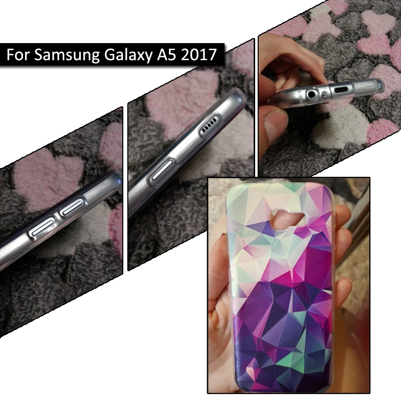 ТПУ чехол для Samsung Galaxy A3/A5/A7 2017 A520 задняя крышка телефона Sasmung A 3/A 5/A 7 силиконовые